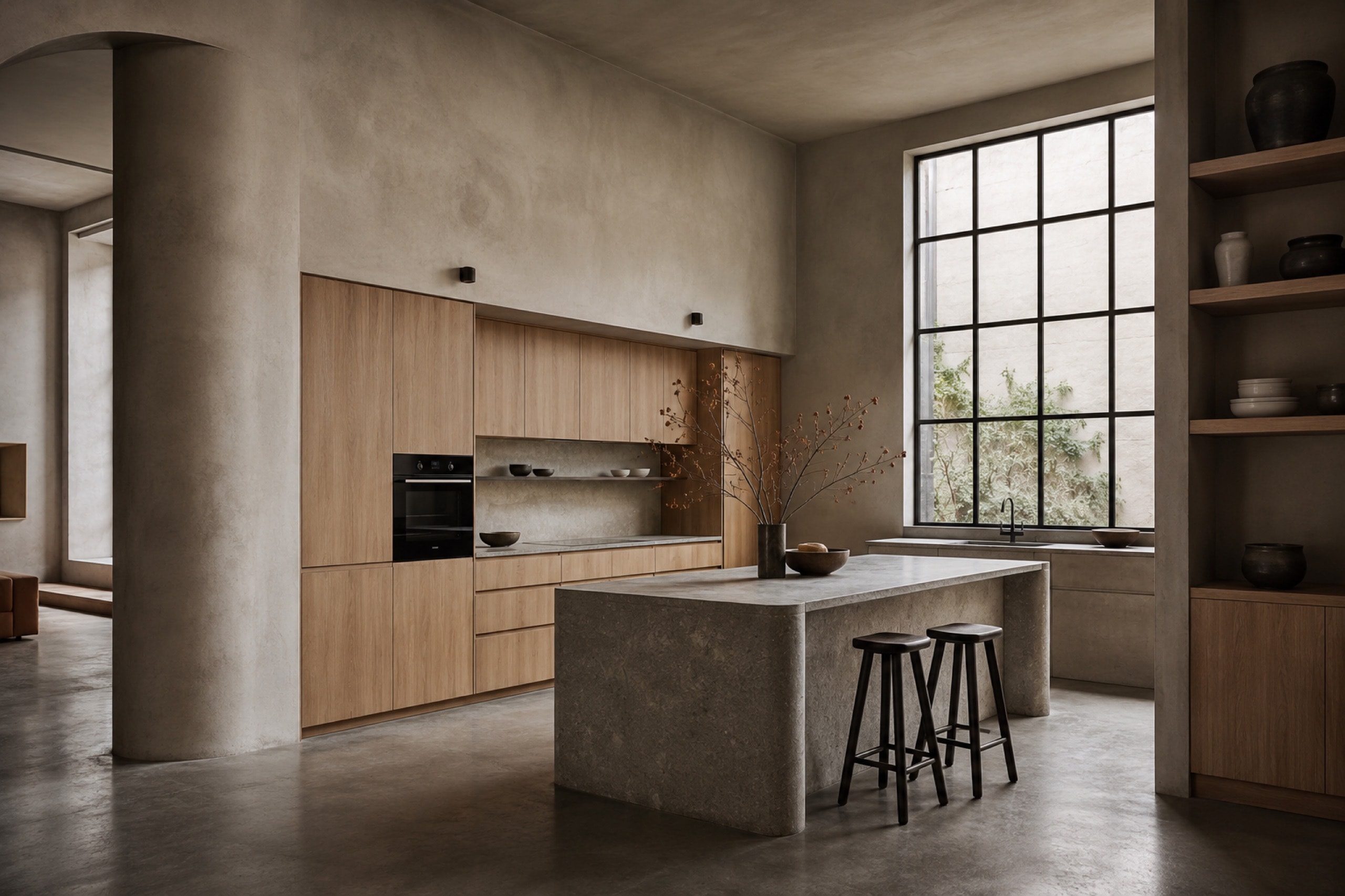 Plaster House kitchen